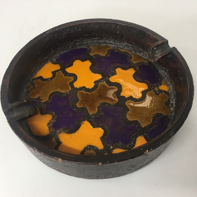 ASHTRAY, 1970s Italian - Orange Purple